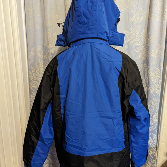 LEEHANTON Adult Fleece Lined Coat, Size: XL, Color: Blue/Black - Picture 5 of 5